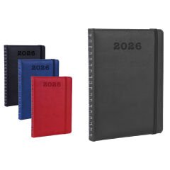 Spiralli Deri Kapaklı Defter